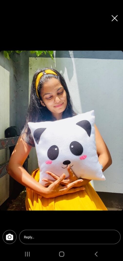 White Panda Sofa Pillow - Image 2