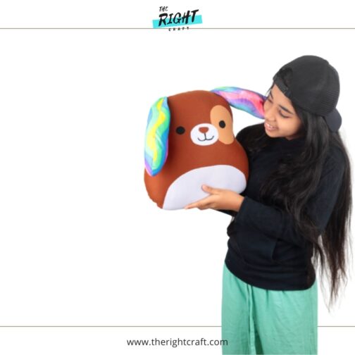 Huggable Cute little Rainbow  puppy with beautiful eyes for Boy or girl “14×14” inchs size - Image 3