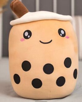 Cute Stuffed Boba Plush Bubble Tea Plushie Pillow Milk Tea Cup Pillow Food Plush, Soft Kawaii Hugging Plush Toys Gifts for Kids(Brown, 14 inch)