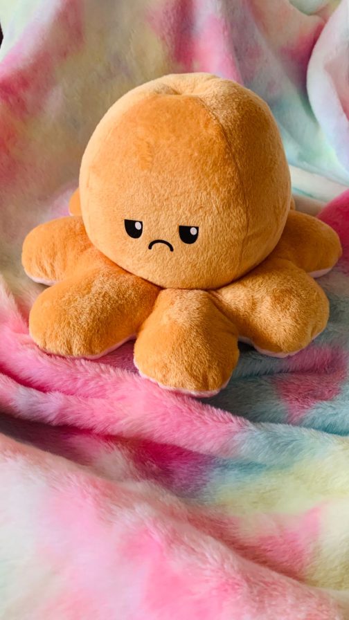 Double Sided Reversible Octopus Soft Doll Reversible Plush Mood Octopus