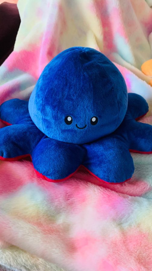 Double Sided Reversible Octopus Soft Doll Reversible Plush Mood Octopus