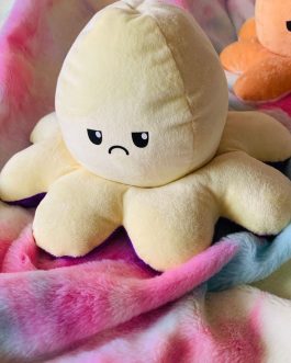 Double Sided Reversible Octopus Soft Doll Reversible Plush Mood Octopus