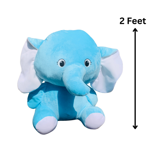 Giant Huggable Stuffed Animals Doll Elephant Stuffed Animal, 2 feet Stuffed Elephant Plush Toy Gifts for Girls Boys Pink,Blue,Purple,Yellow - Image 2