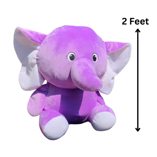 Giant Huggable Stuffed Animals Doll Elephant Stuffed Animal, 2 feet Stuffed Elephant Plush Toy Gifts for Girls Boys Pink,Blue,Purple,Yellow - Image 5